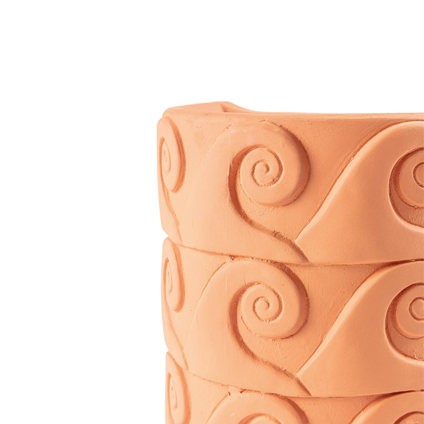 Magna Graecia Vaso da Muro in Terracotta Onde