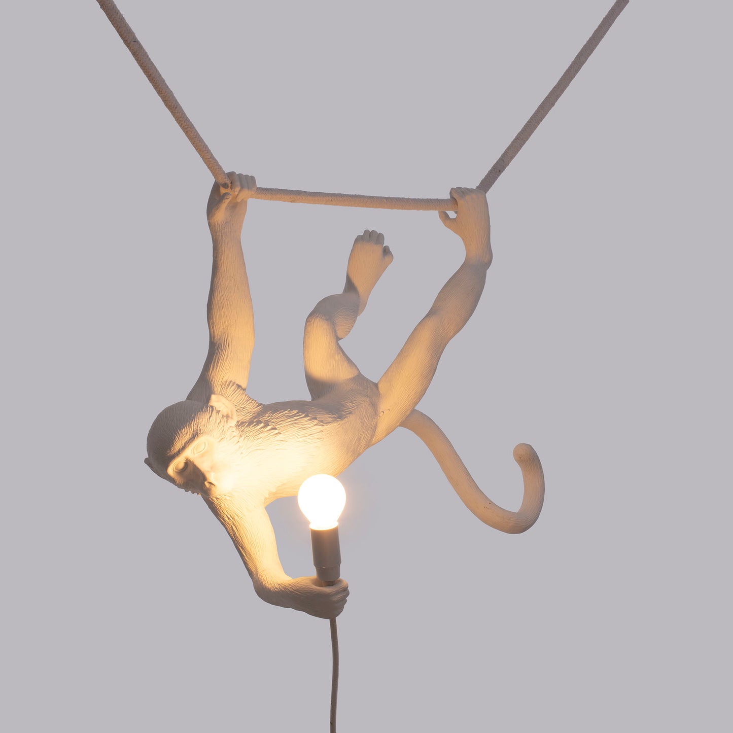 The Monkey Lamp Swing Bianco