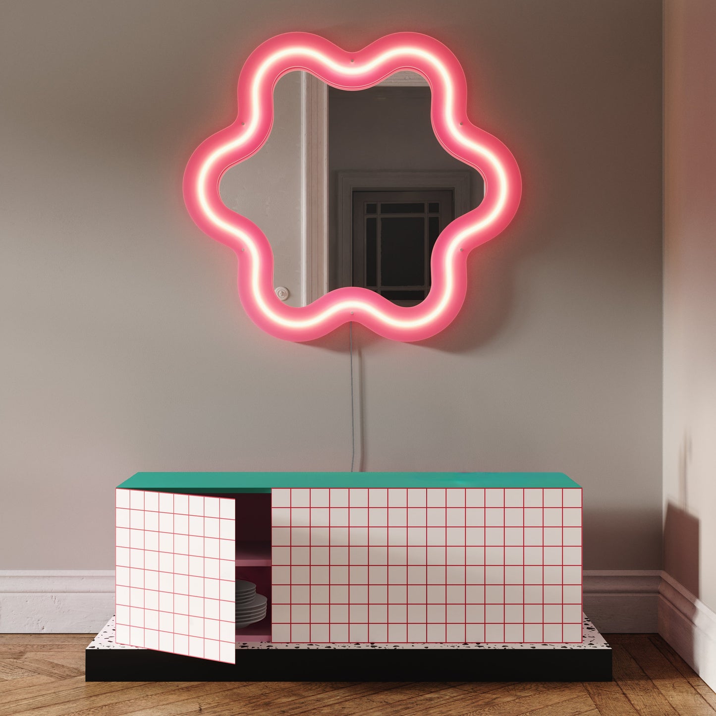 SUPERCABINET RED GRID