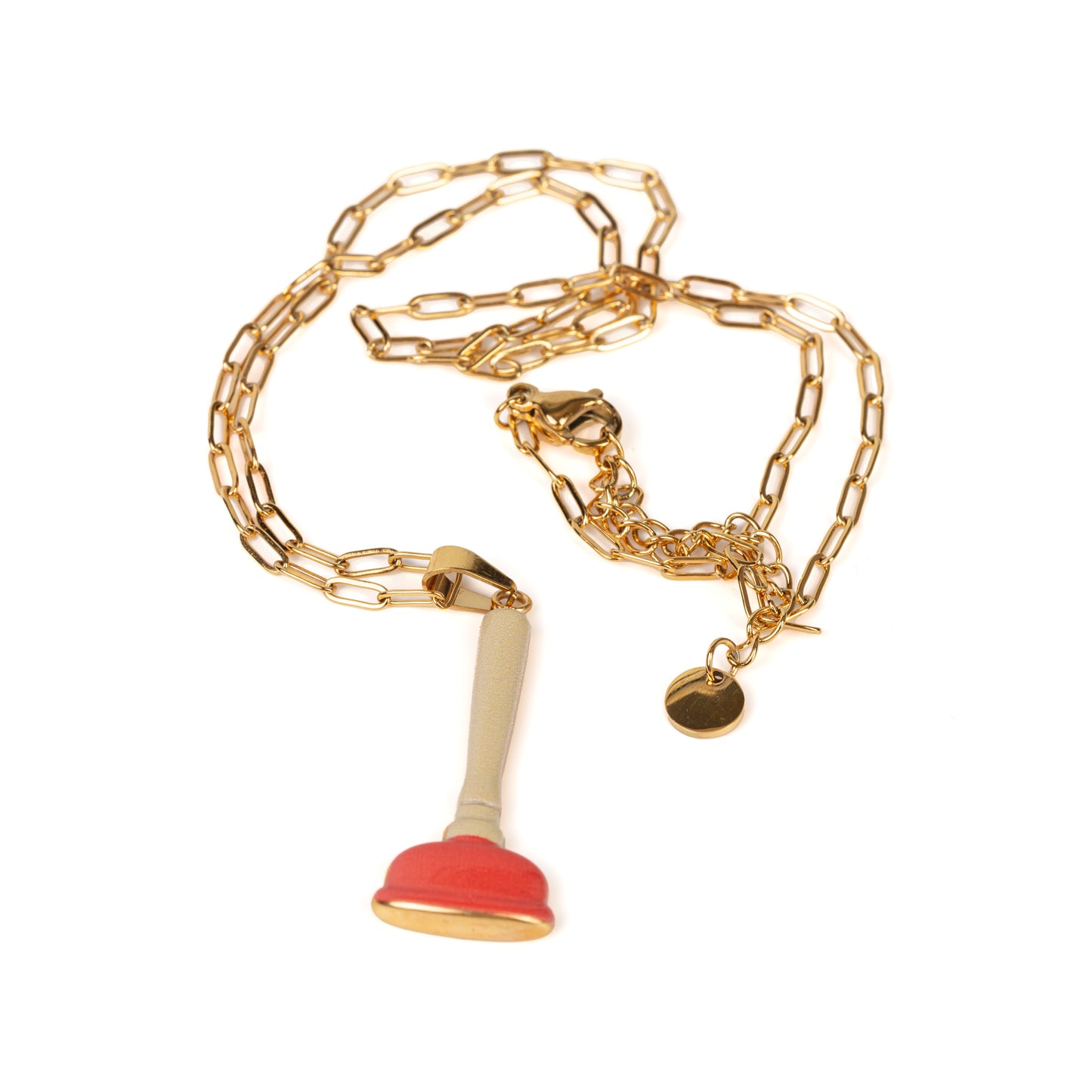 SINK PLUNGER Necklace with pendant - Toiletpaper Jewels