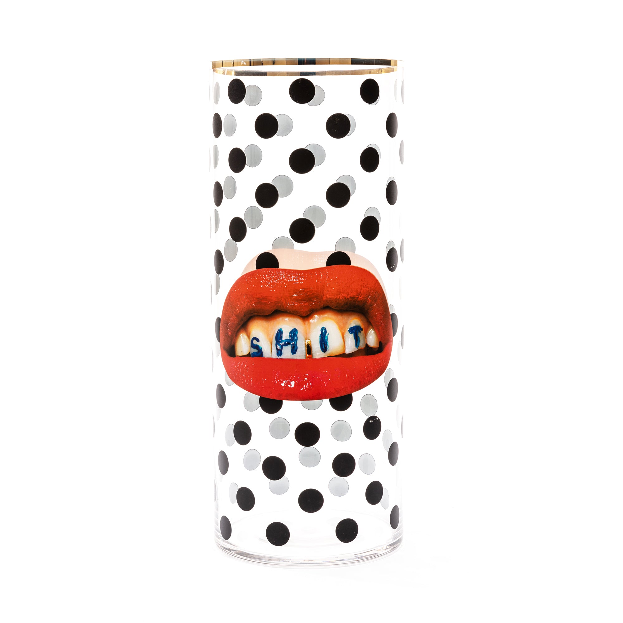Glass Vase Shit Pois Cylindrical Big – SELETTI