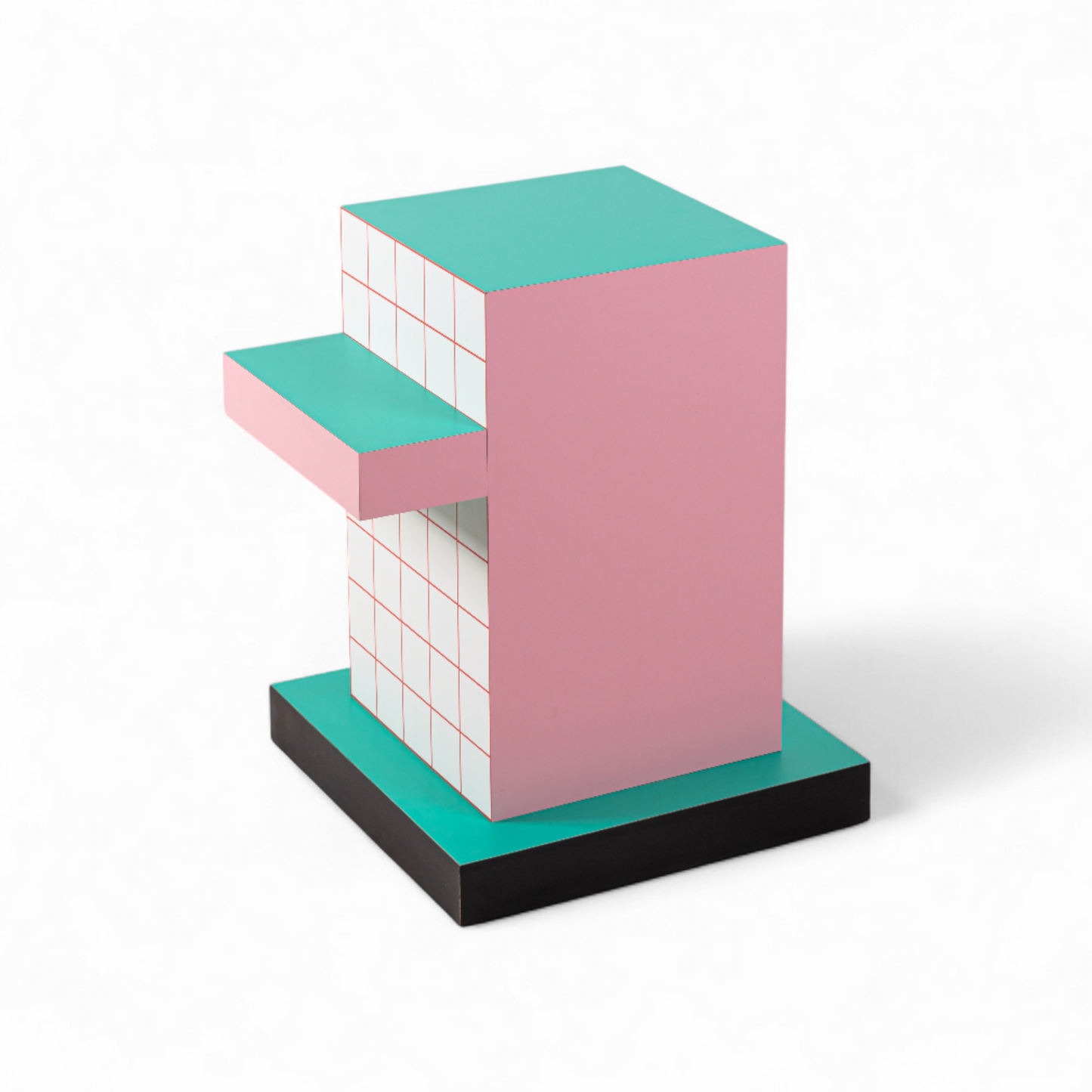 SUPERSIDE TABLE RED GRID