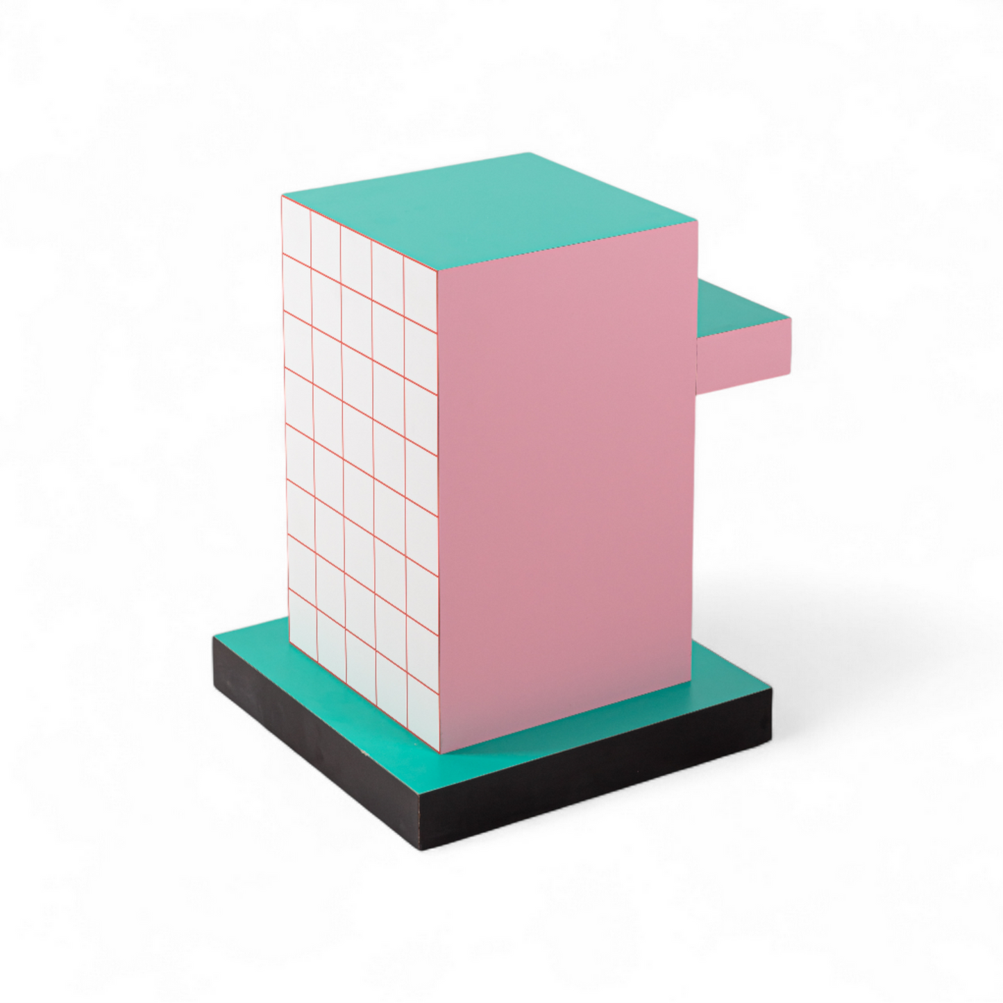 SUPERSIDE TABLE RED GRID