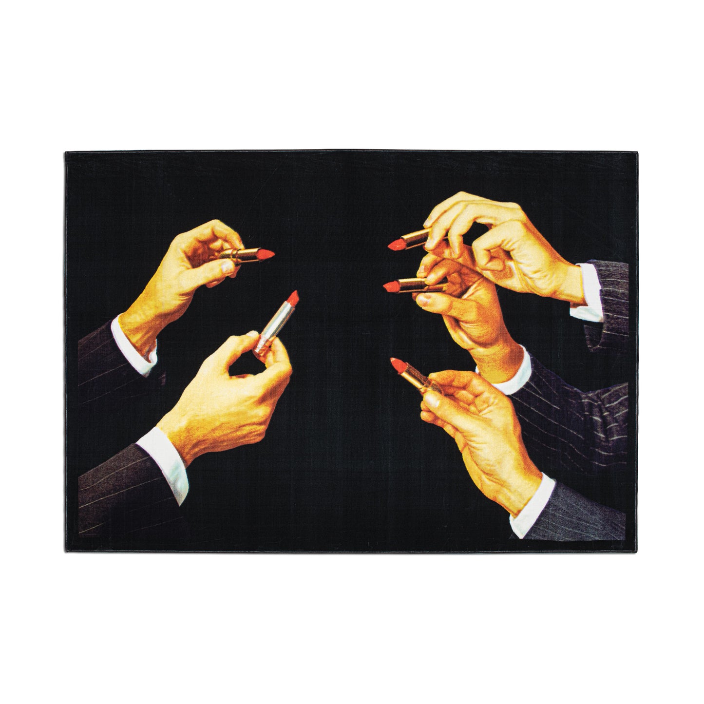 Rectangular Rug LIPSTICKS BLACK