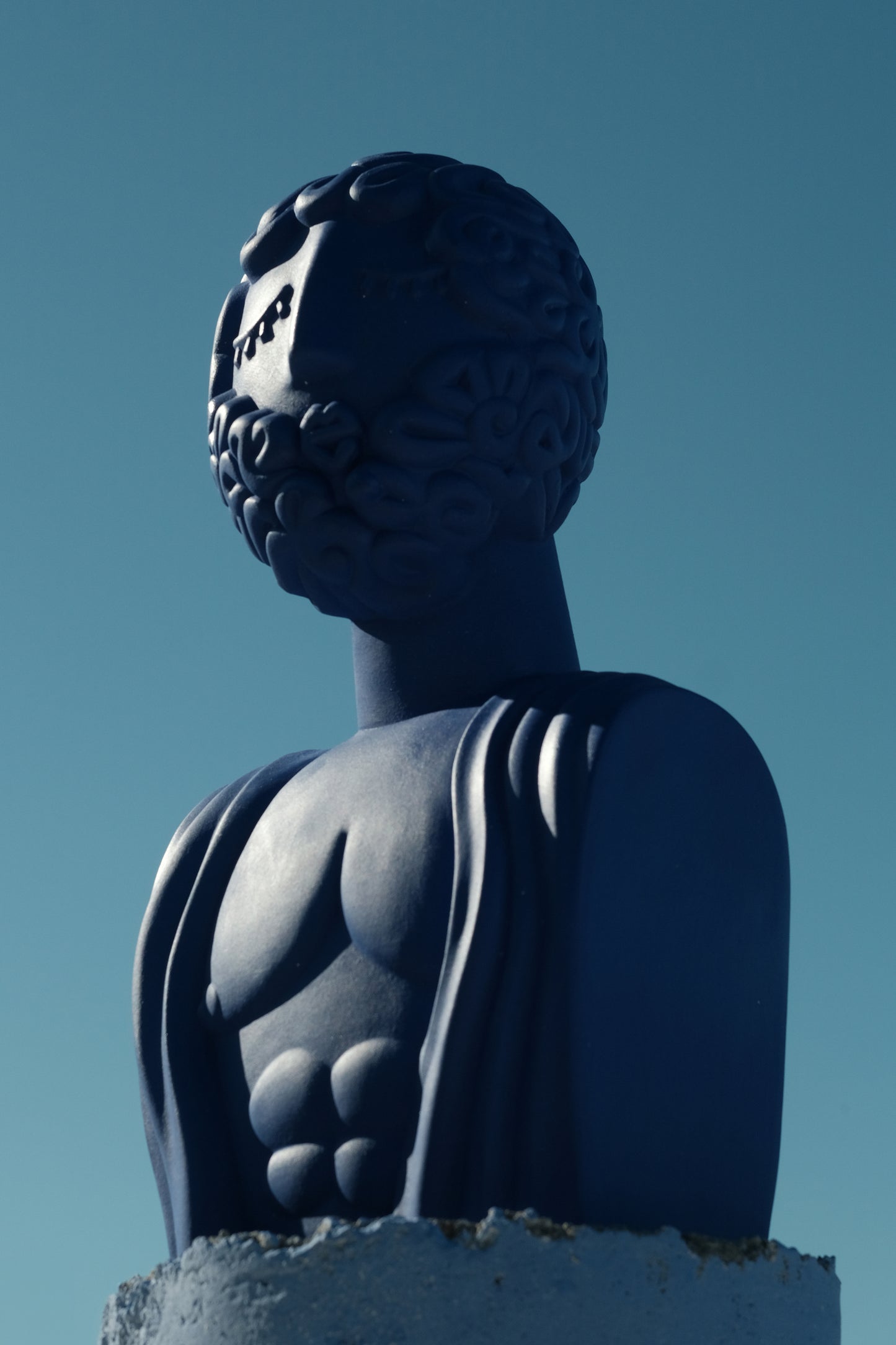 Terracotta Bust Man Blu