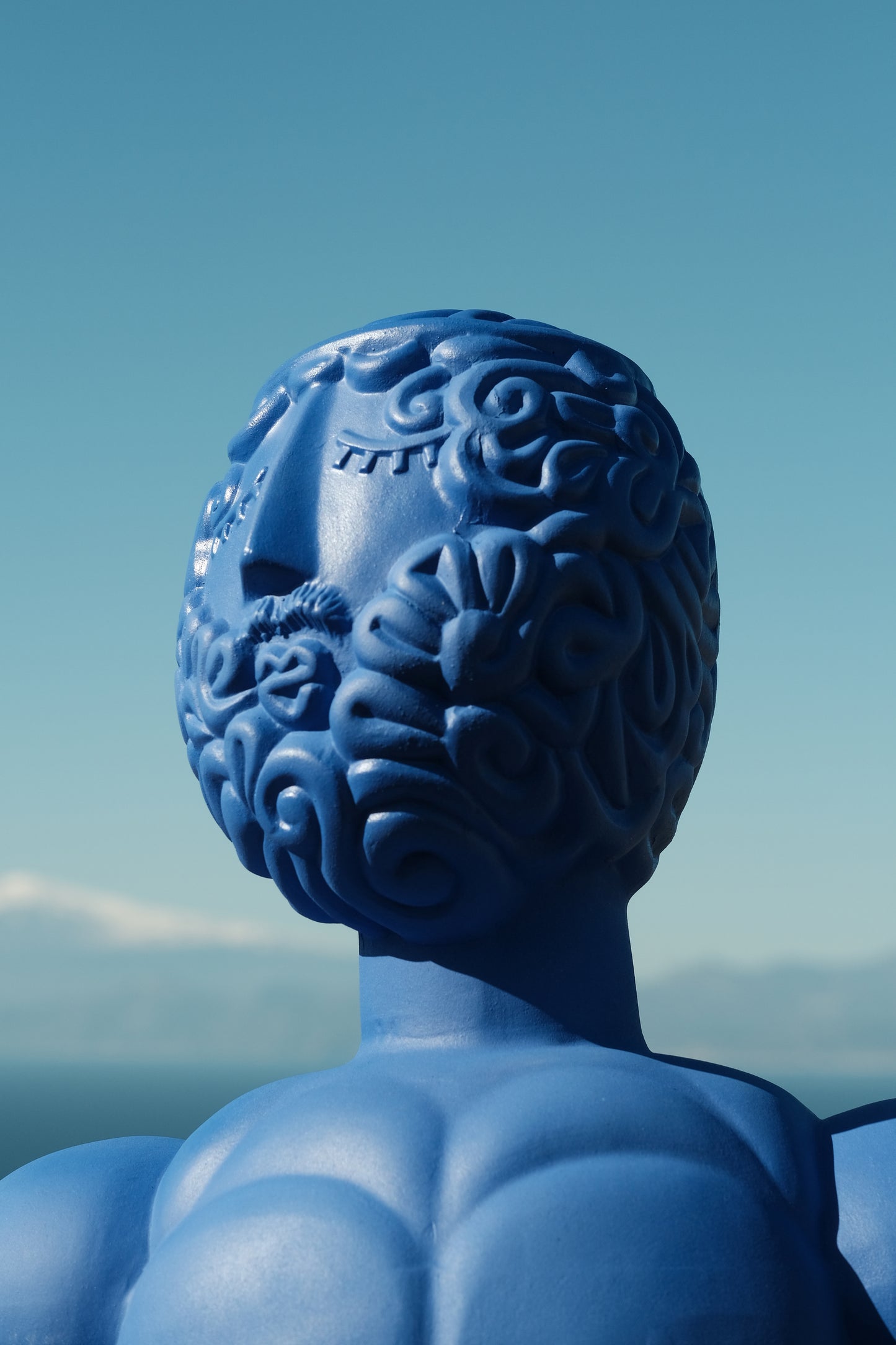 Terracotta Bust Man Blu