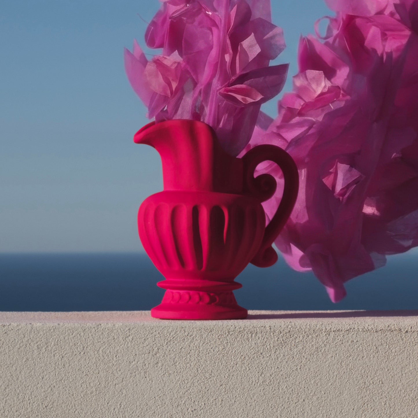 Terracotta Vase Caraffa - BOUGAINVILLEA