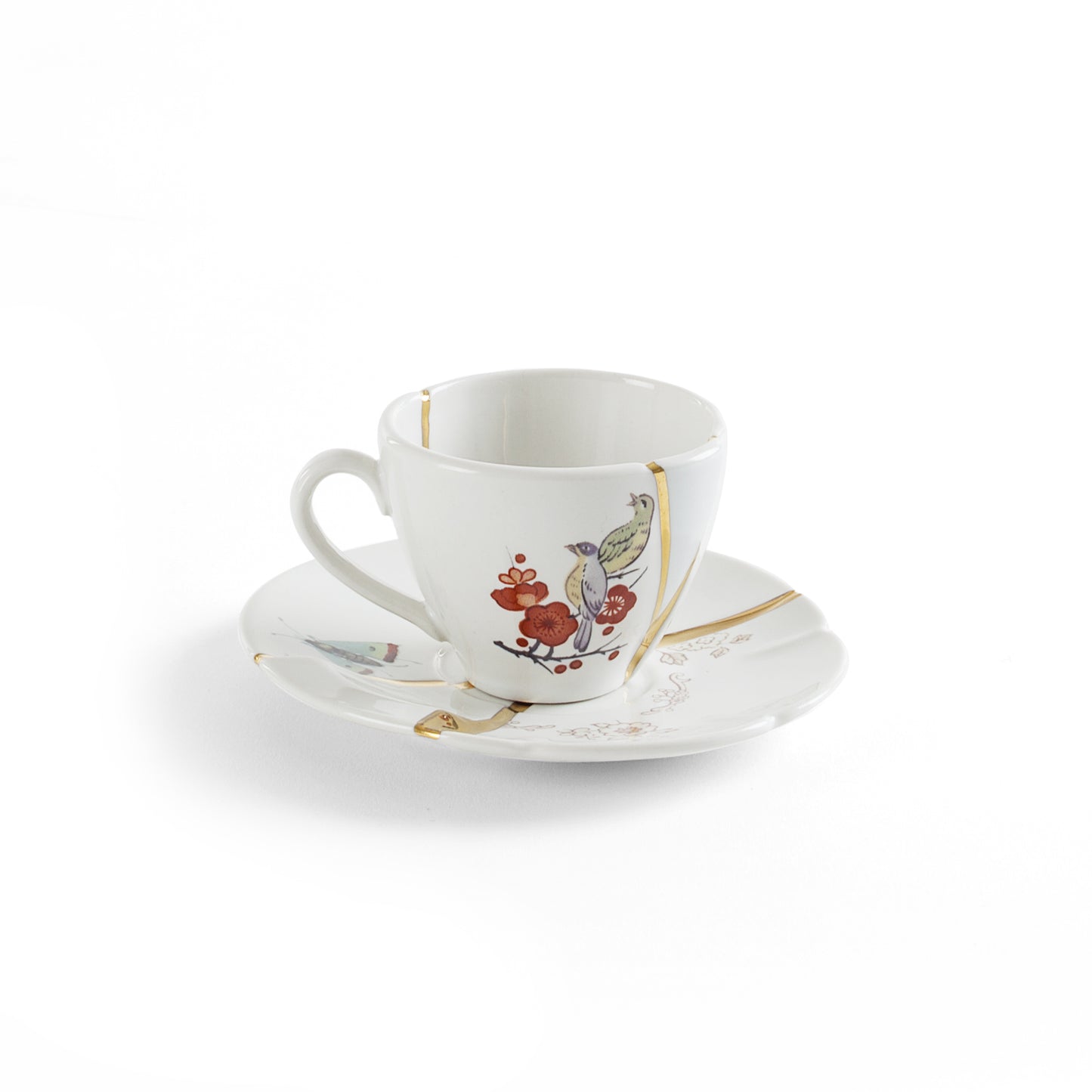 Tazzina da caffè con piattino in ceramica di Vietri - decoro Napoli - CERAMICA VIETRESE Tazzina da caffè con piattino in ceramica di Vietri - decoro Napoli - CERAMICA VIETRESE