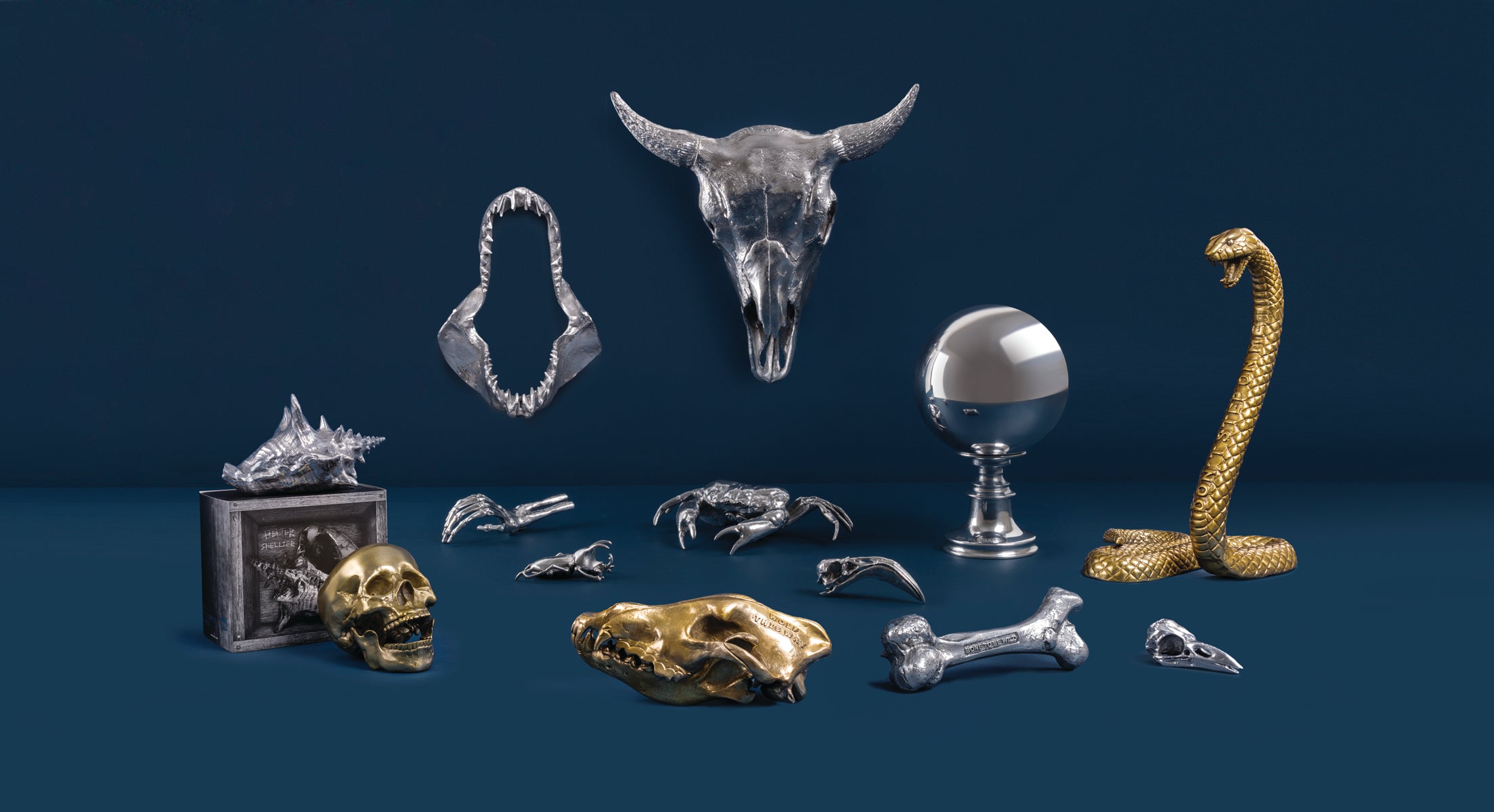 置物 DIESEL LIVING WUNDERKAMMER SKELTON HAND Wunderkammer Skeleton Hand – SELETTI