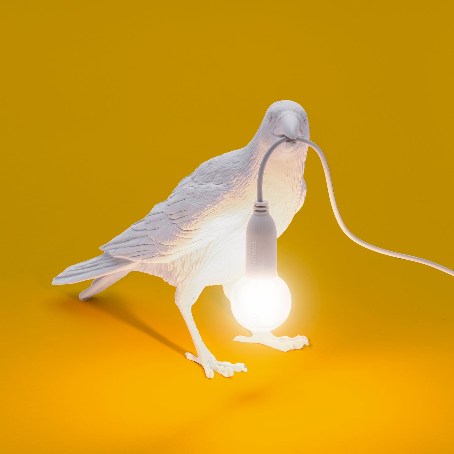 Bird Lamp Bianca Waiting da ESTERNO