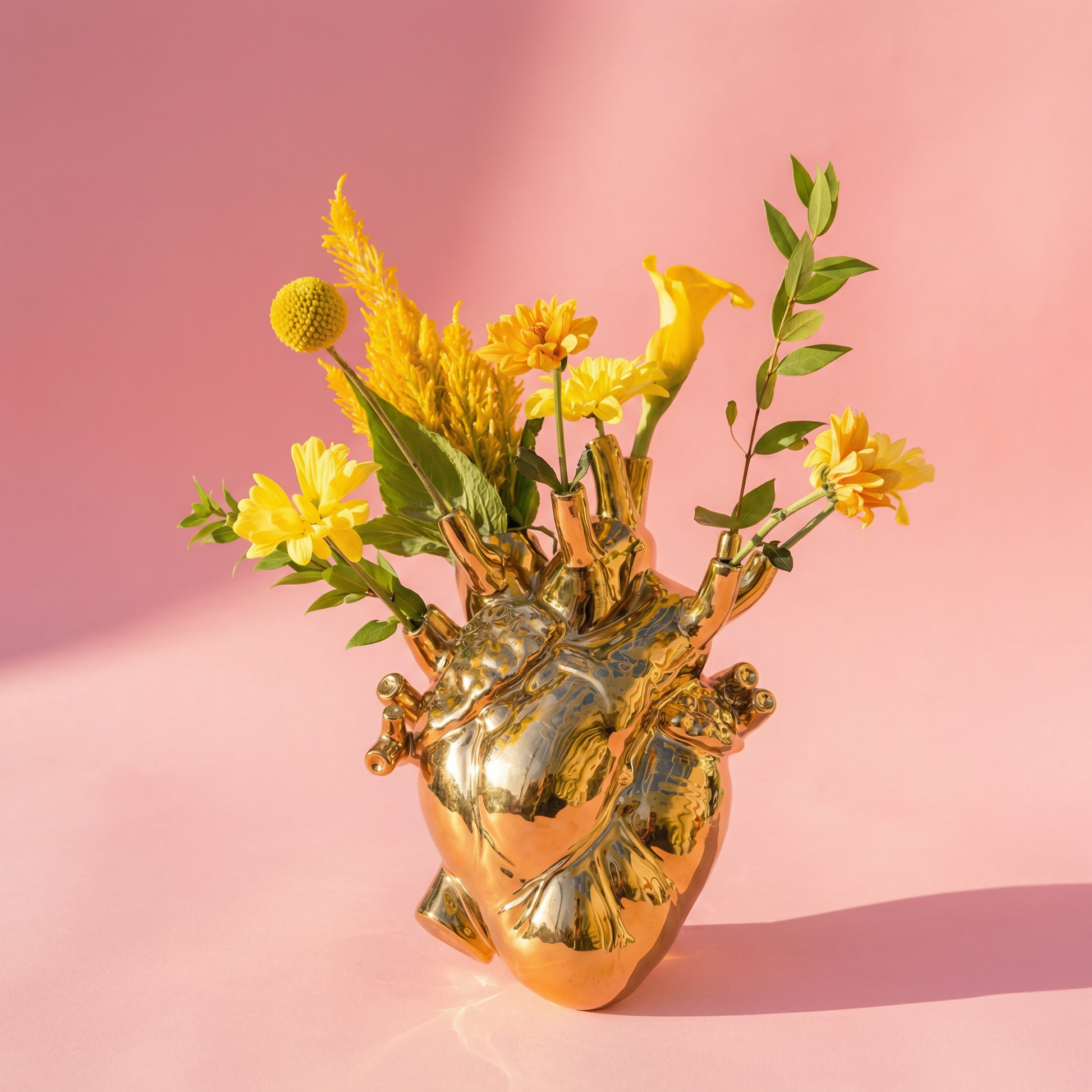 Love in Bloom Gold Vase – SELETTI Love in Bloom Gold Vase – SELETTI