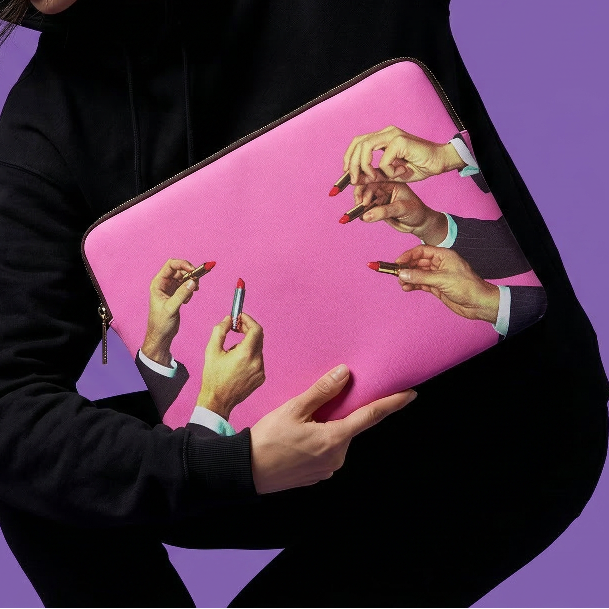 Laptop Bag Lipsticks Pink