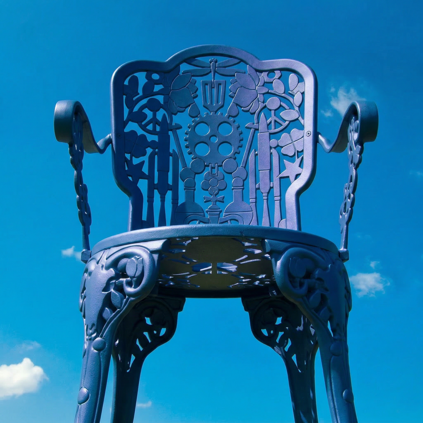 Industry Collection ALUMINIUM ARMCHAIR - BLU CIELO