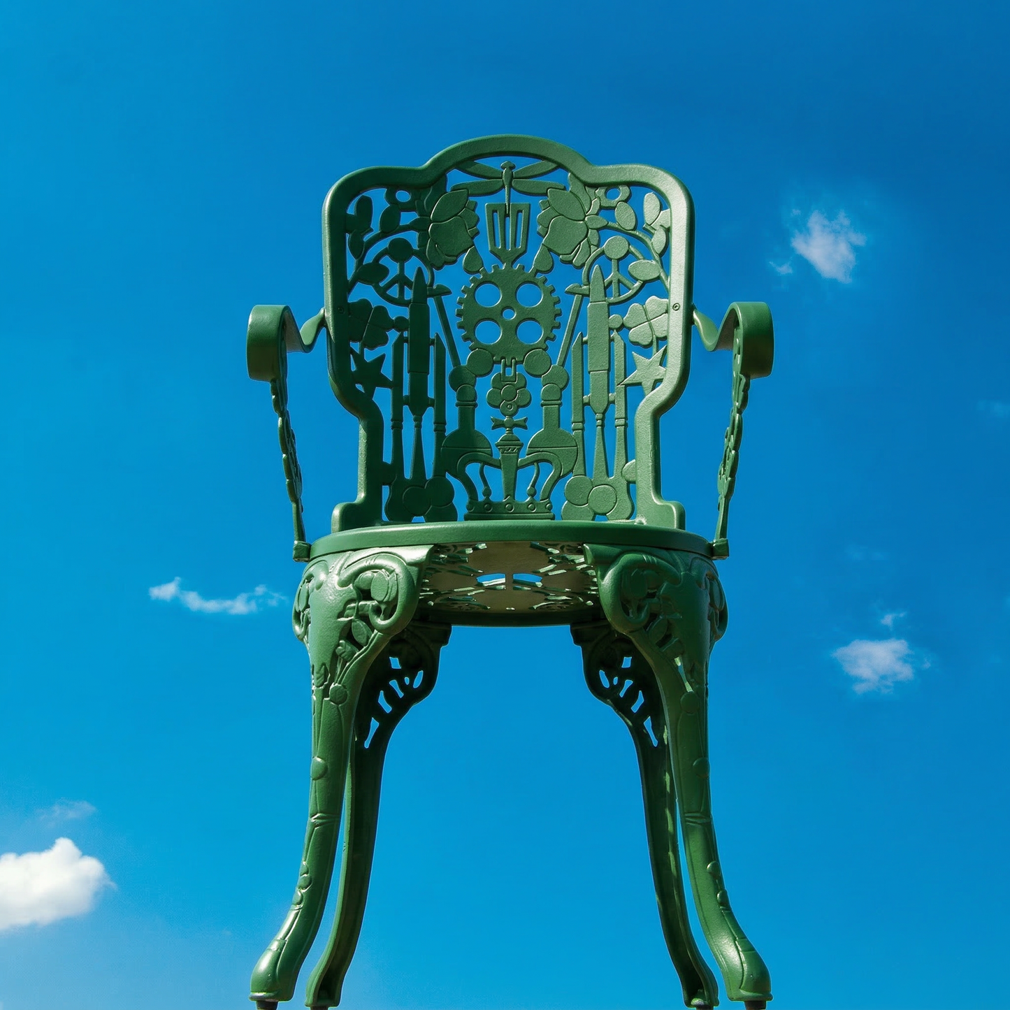 Industry Collection ALUMINIUM ARMCHAIR - GREEN