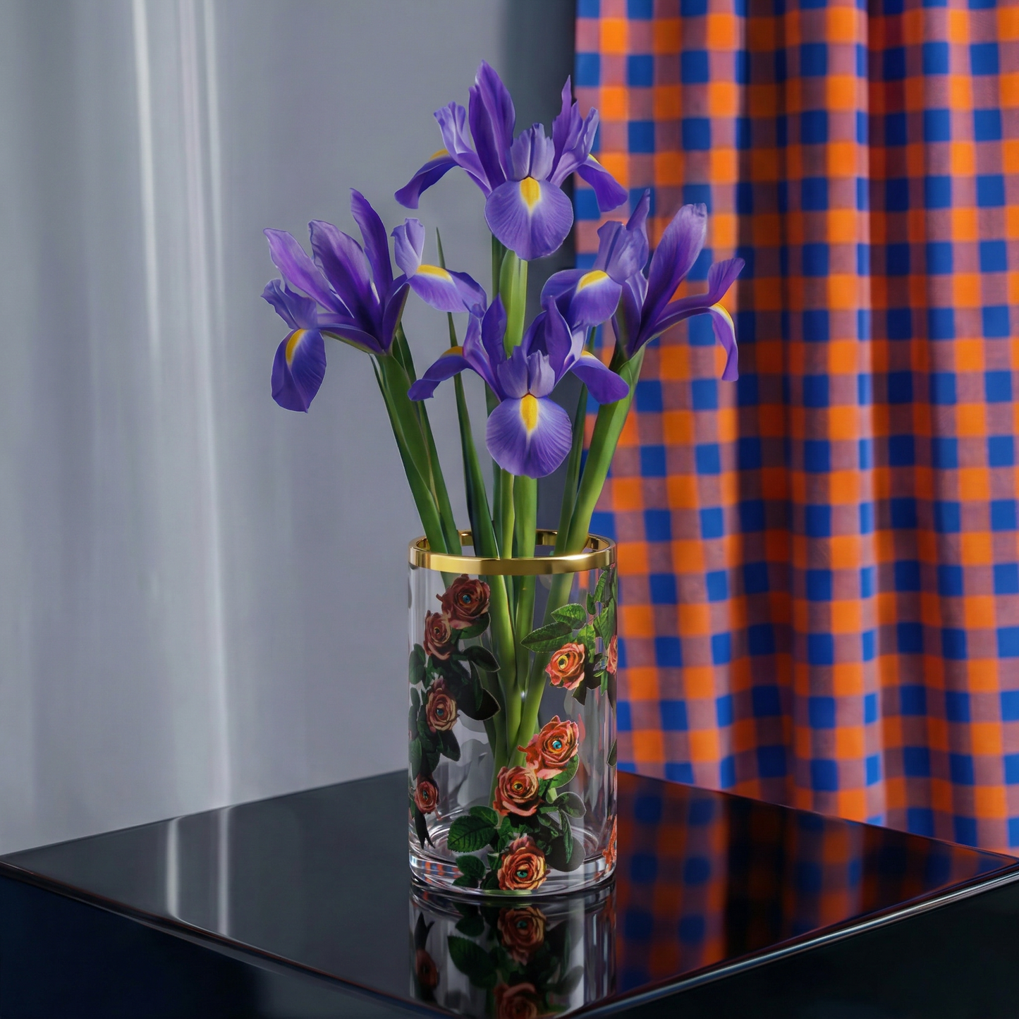 Vaso Cilindrico in Vetro Piccolo Roses