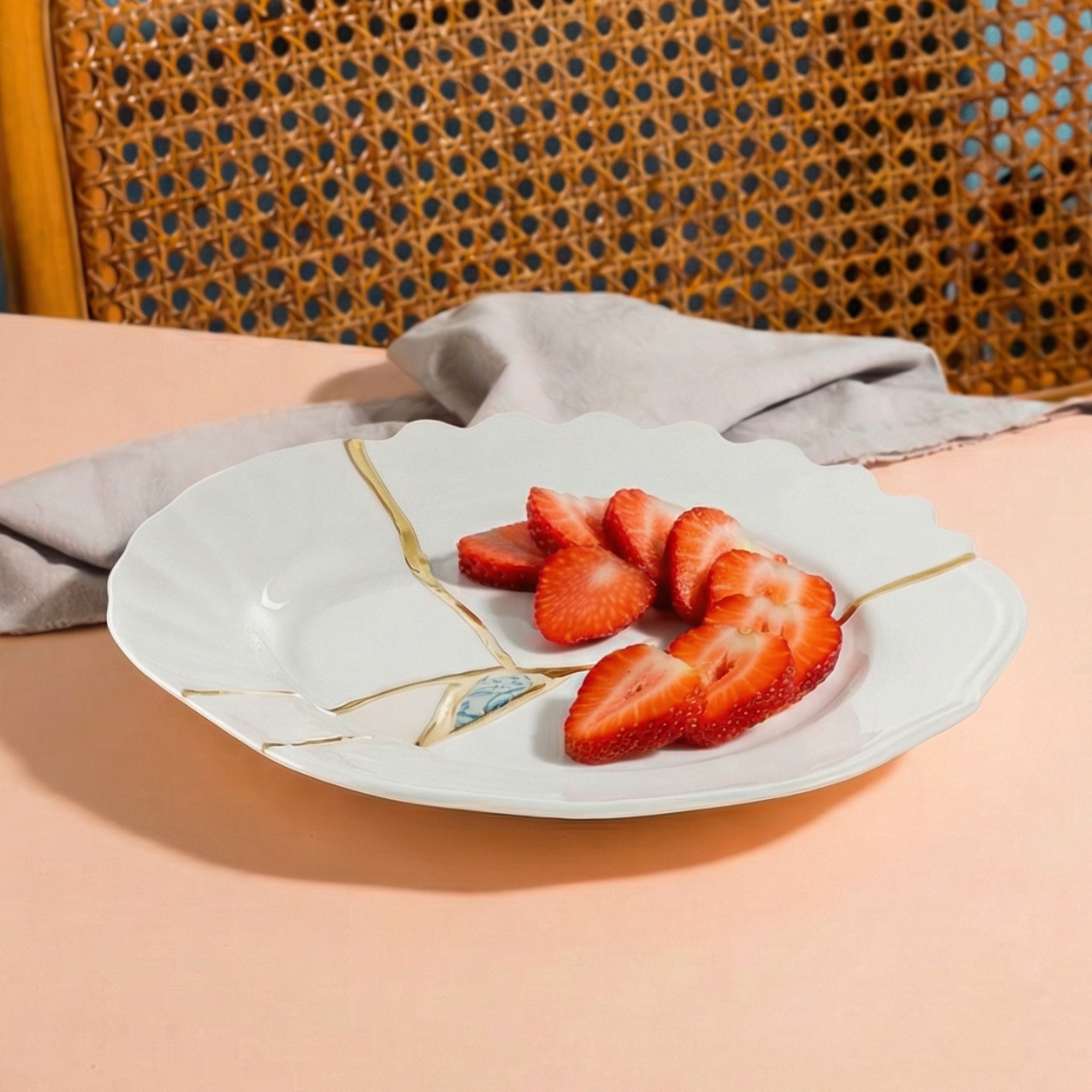 Kintsugi Dessert plate – SELETTI Kintsugi Dessert plate – SELETTI