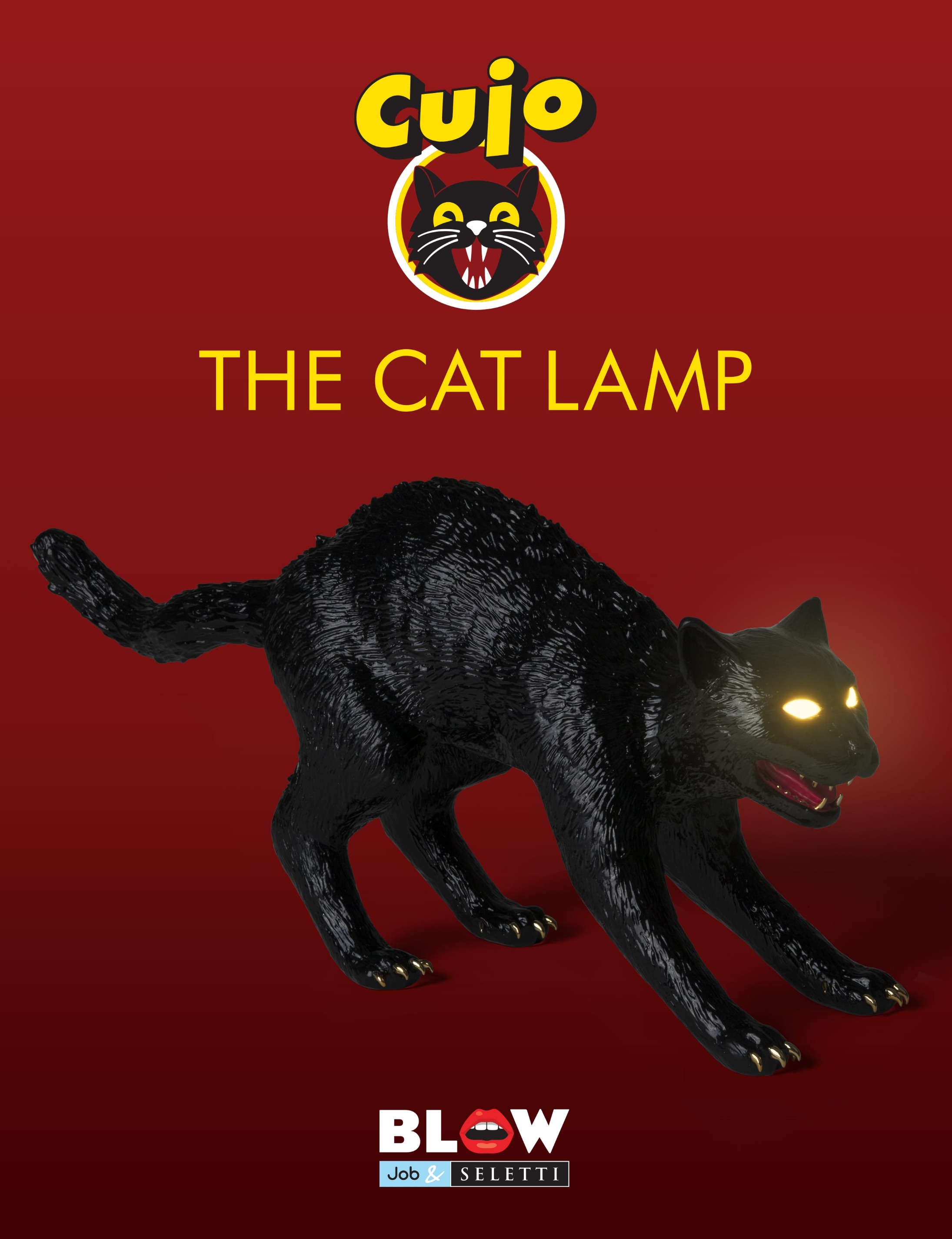 SELETTI lampada da tavolo gatto CUJO THE CAT LAMP
