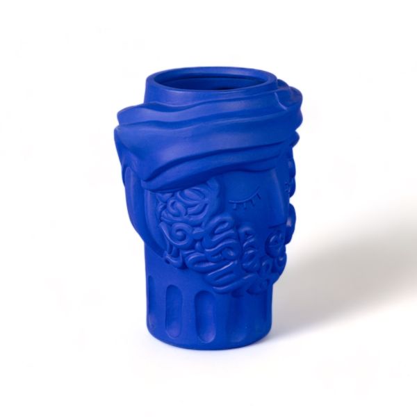 Terracotta Vase Man Blue