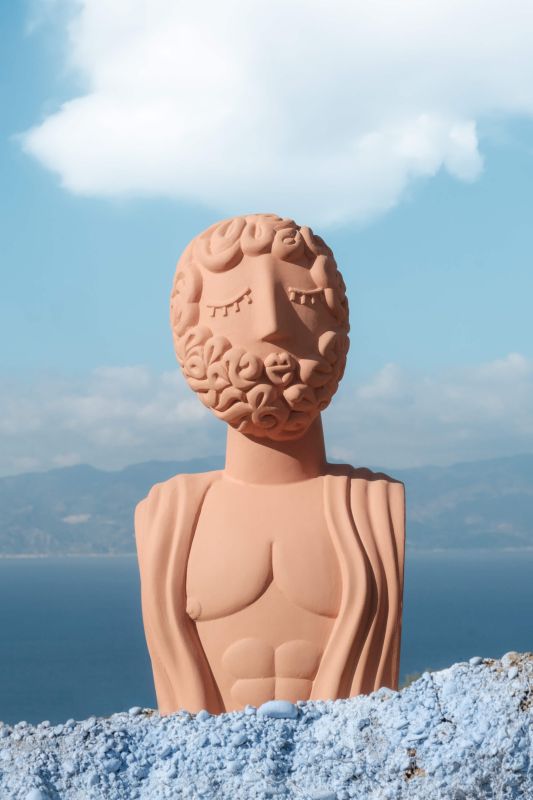 Magna Graecia Terracotta Bust Man
