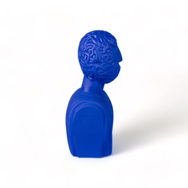 Terracotta Bust Man Blue