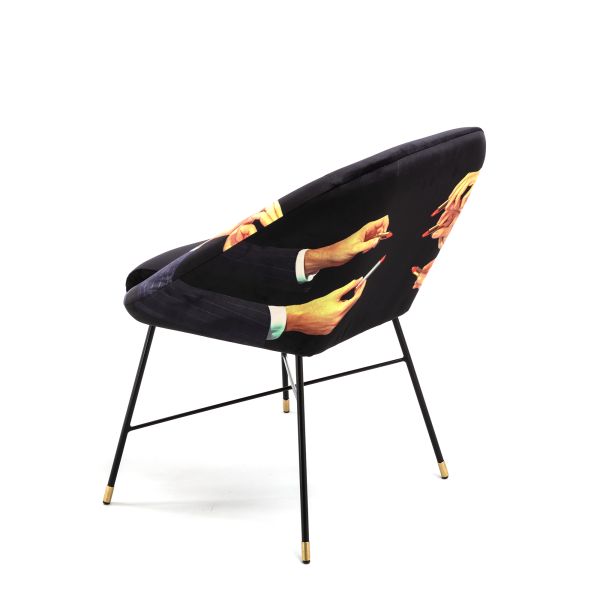 Padded Chair  Lipsticks Black