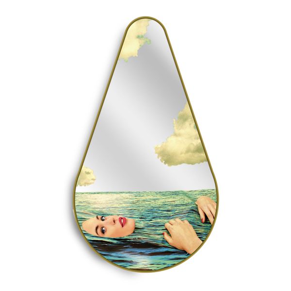 Mirror Gold Frame Pear Sea Girl