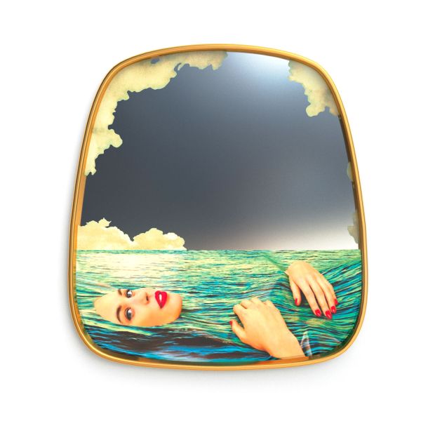 Mirror Gold Frame  Sea Girl