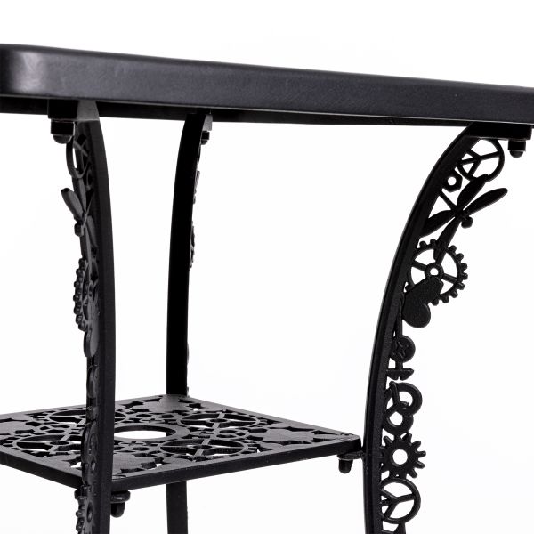 Industry Collection  Aluminium Square Table Black