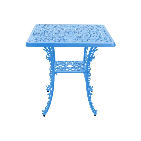 Industry Collection  Aluminium Square Table Sky Blue