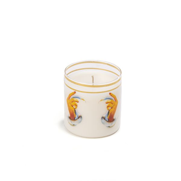 Glass Candle Hands with Snakes